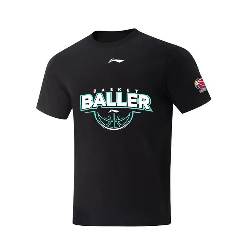 Li Ning T Shirts Unisex Black Crew Neck AHSVE61-1basketBALLER M