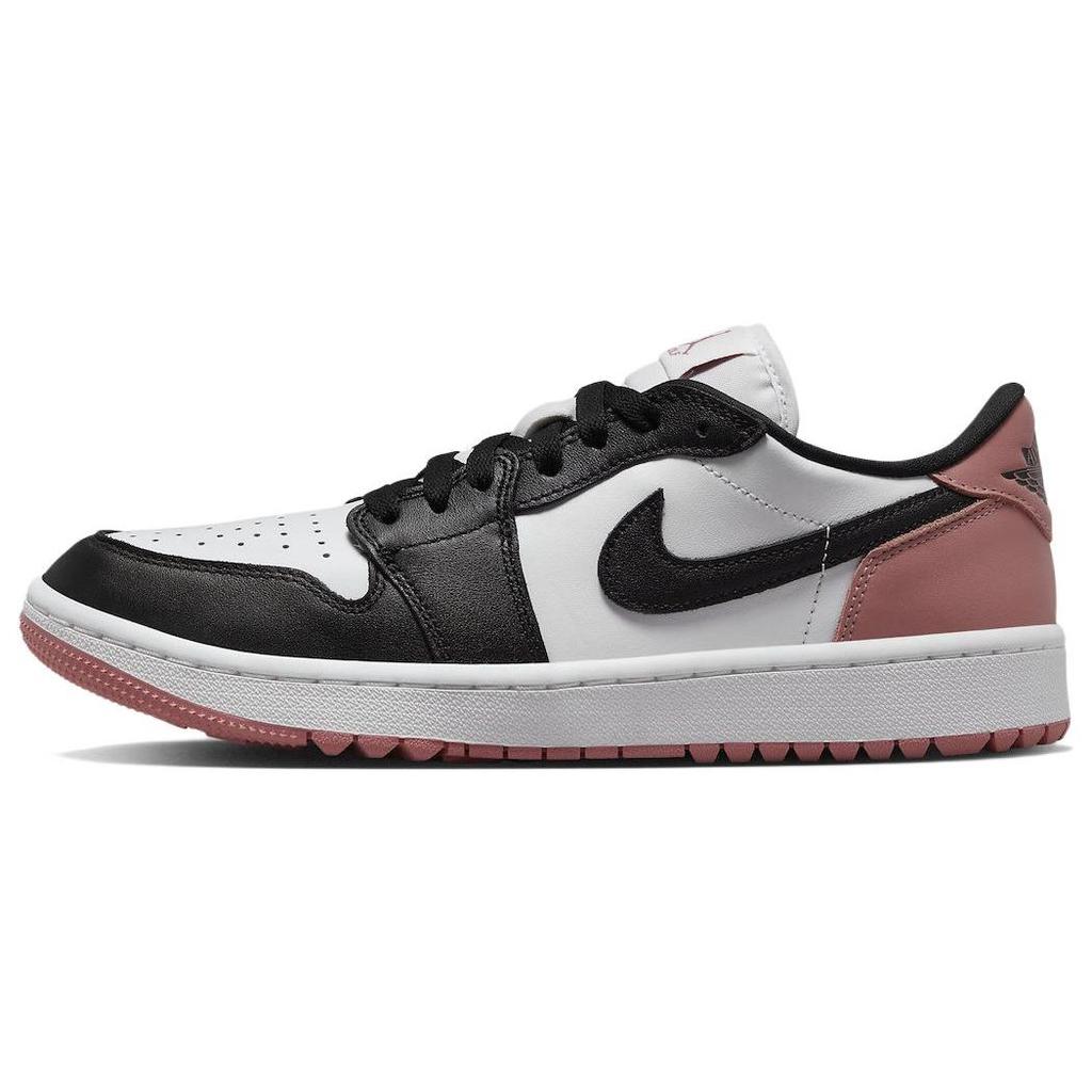 Air Jordan 1 Low Golf Rust Pink Unisex Sneakers White Black DD9315-106