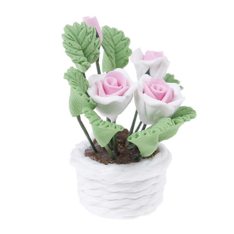 1:12 Dollhouse Miniature Flowers for Dollhouse Room Living Room Decor Toy