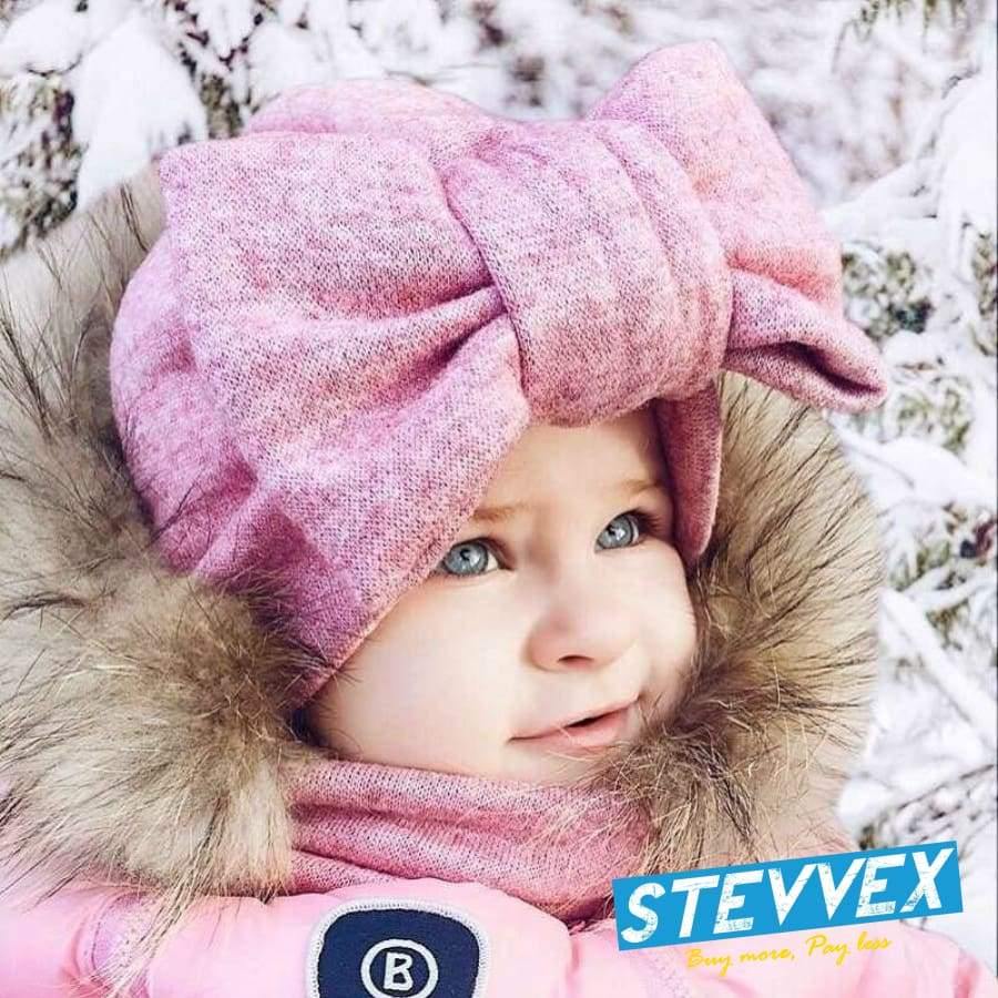 Buy Baby Girl Hat Cotton Big Bow Cap For Baby Girls 2 Layer Butterfly Kids Caps Baby Beanie