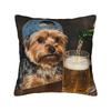 Border Collie Drinking Beer Funny Dog Meme Pillow Covers Printed Cushion Cover Gift Throw Pillow Case Cover Chair Multiple Sizes
