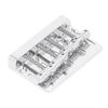 Electric Bass Bridge Tailpiece 4 String Fixed Saddle with Thickened Base Plate Hex Wrench Silver