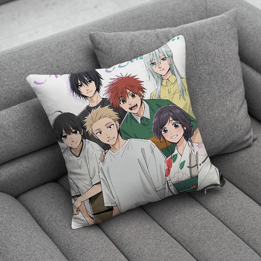 Kaoru HHana Comics Wa Rin To Saku Pillow Case For Home Bedroom Car Office Decoration Living Room Sofa Cushion Cover Suitable