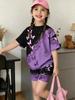 Whimsical 3D Butterfly Print 2 Piece Kids Summer Casual Set Lightweight Short Sleeve Shorts For Unisex Boys Girls