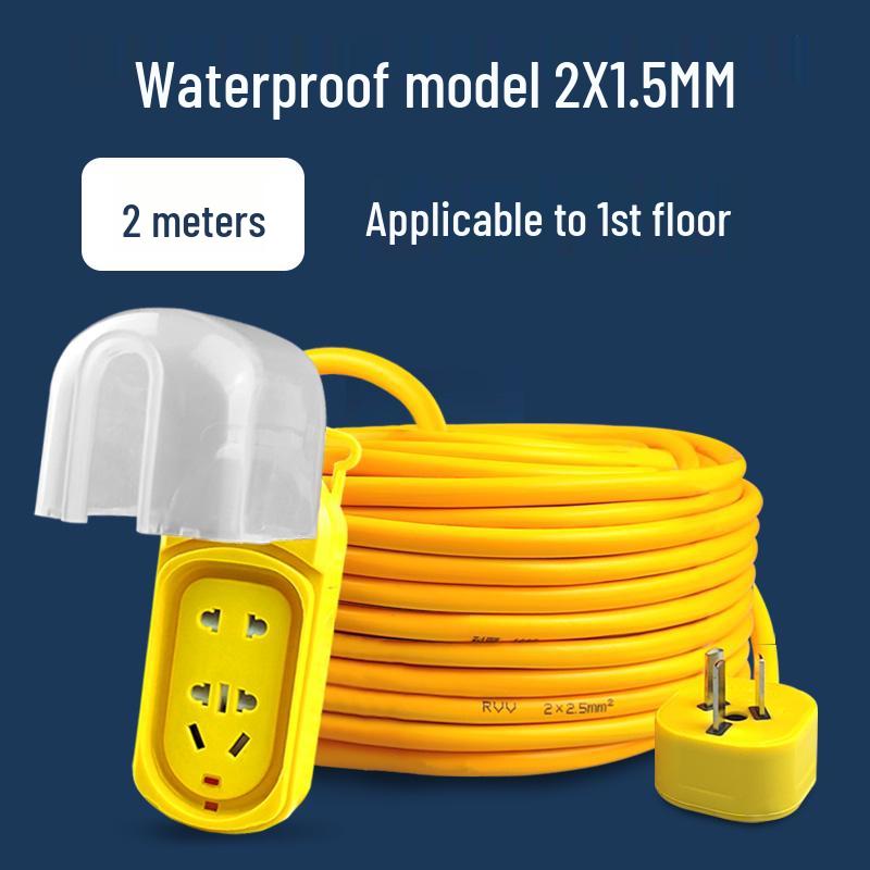 

Водонепроникний шнур живлення з двома жилами, 10 м, морозостійкий для зовнішнього використання, гнучкий провід, доступний у розмірах 1,5, 2,5 та 4 кв. мм.