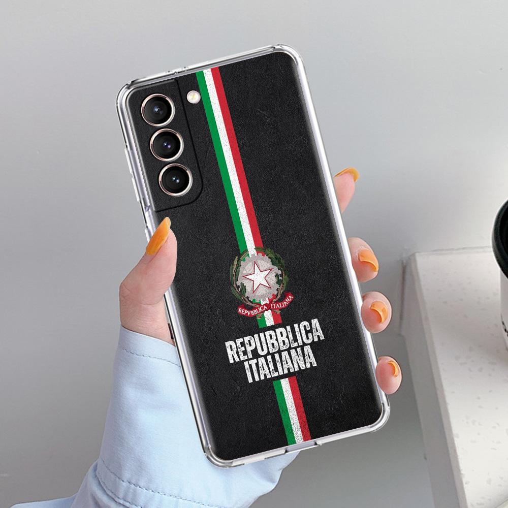 Phone Case For Samsung Galaxy S26 S25 S24 S23 S22 Ultra S20 S21 FE 5G Plus Soft Clear Cover Italian flag