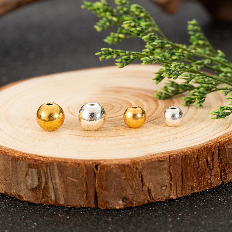

DIY Buddhist Beads Kit: Silver and Golden Alloy Spacer Beads 3mm