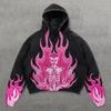 Spring and Autumn American Retro Skull Skull Skeleton Series 3D Digital Printing Trend Hoodie Sweater
