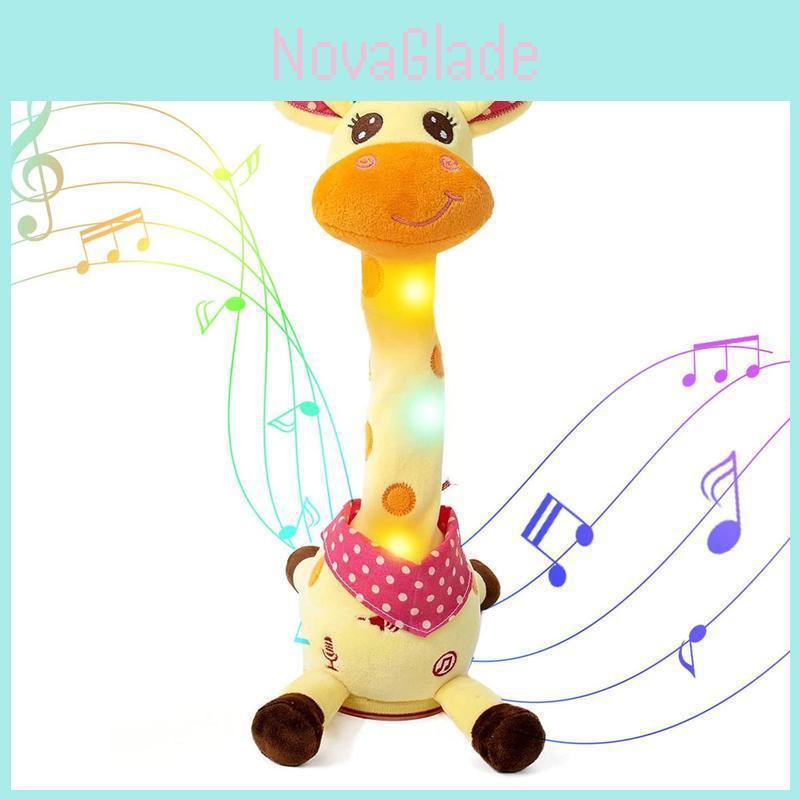 Giraffe Soft Plush Doll With Interactive Sound For Childrens Playroom