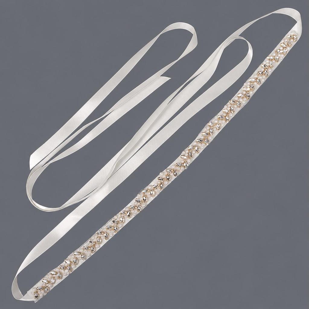 Elegant Silver Rhinestone Wedding Belt – Versatile High-End Dress Accessory for Fashion Shows and Performances