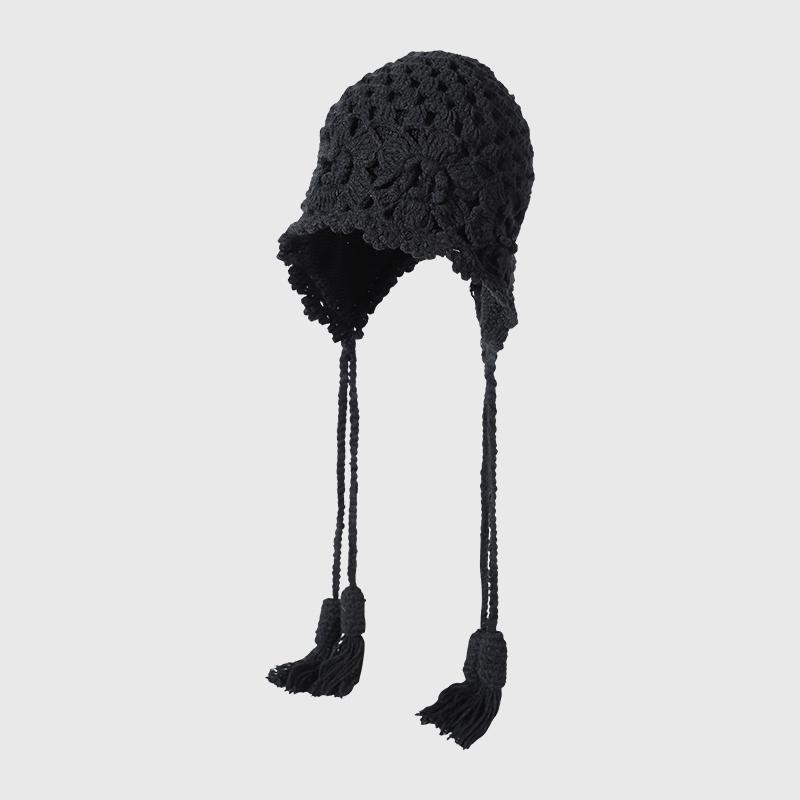 Fancy Girls Outdoor Travel Woman Hollowed-out Knitted Fashion Hat