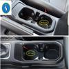 Matte Dekorationsblende für Becherhalter am Vordersitz, Verkleidung für Jeep Wrangler JL 2018 - ABS Innenraum-Umbaukit Zubehör