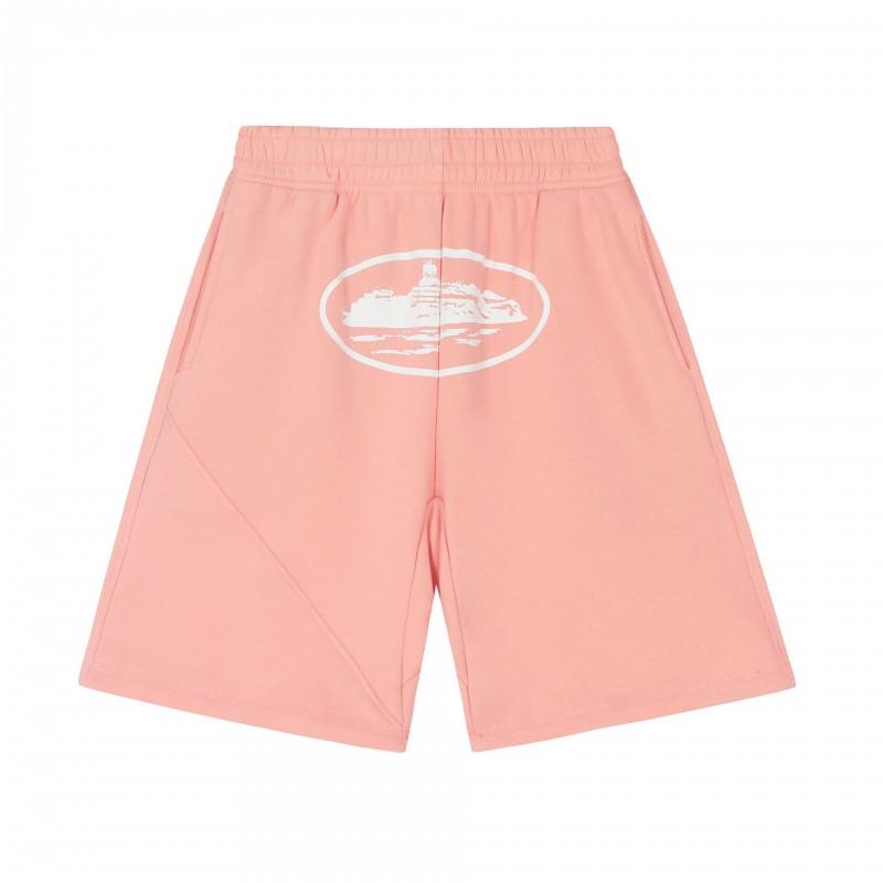 Corteiz Streetwear Short Pants Men Women Alcatraz Ship Print Loose Fit Cotton Shorts