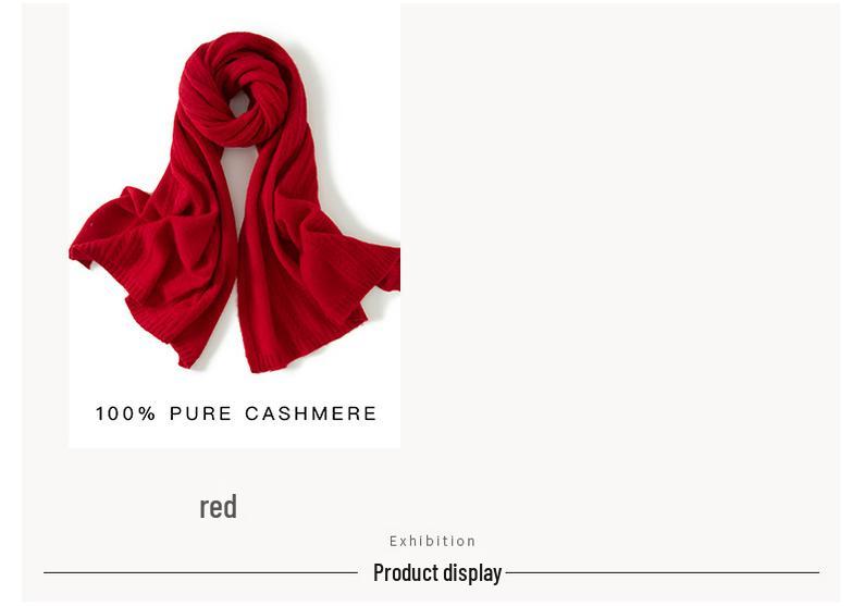 Women's 100% Pure Cashmere Scarf - Warm, Thickened, New Autumn/Winter Style