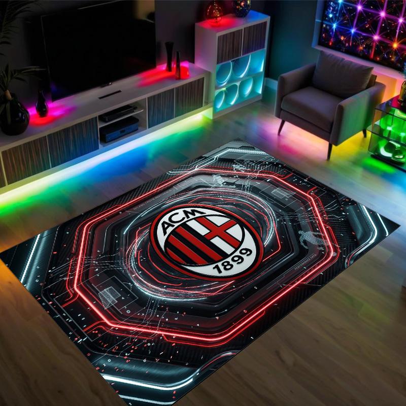 AC Milan Design Crystal Velvet Carpet Cozy Non?Slip Printed Rug For Bedroom Living Room Entrance