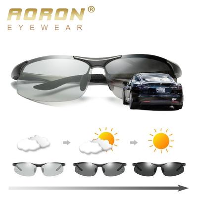 Aluminium-Magnesium-Rahmen, Tag- und Nachtsicht, photochrome polarisierte Sonnenbrille, blendfrei, für Autofahrten, Angeln, Sportbrille für Männer, Geschenke