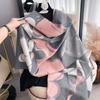 Imitation Cashmere Versatile Texture Printing Double-Sided Scarf Winter High-End Warm Shawl