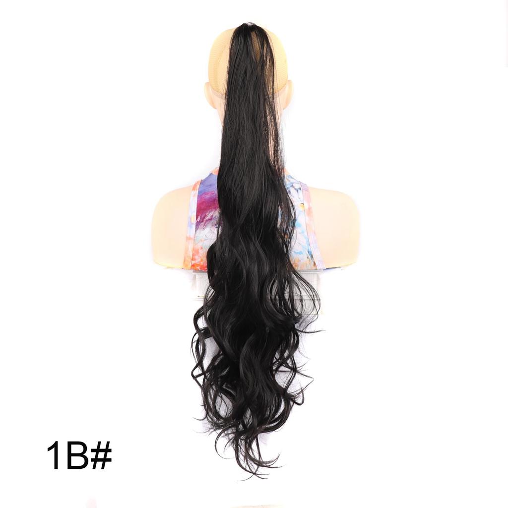 32 Zoll Langes Welliges Pferdeschwanz-Haarteil Flexibles Umwickelbares Pferdeschwanz-Haarteil für Damen Natürliches Aussehen Synthetisches Haar-Add-On