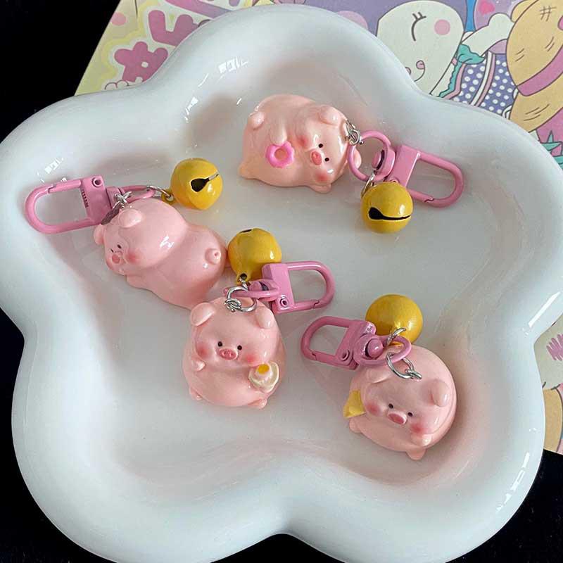 Uroczy Anime Mała Świnka Brelok Kreskówkowy Kawaii Świnka Brelok Zawieszka Kreatywna Dekoracja Plecaka Akcesoria Prezenty