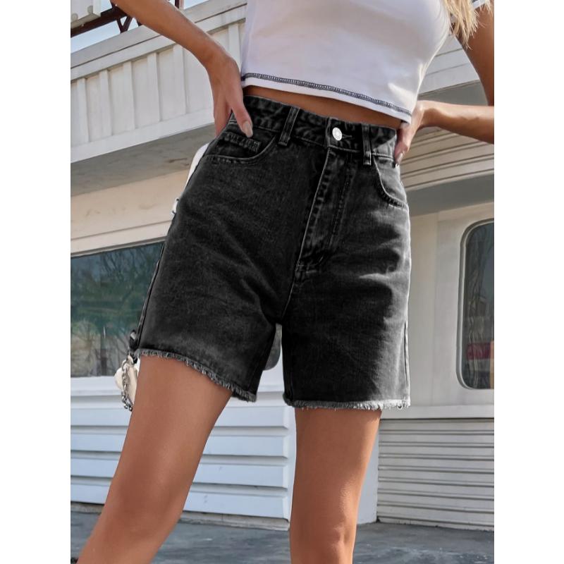 New Women's High Waist Denim Shorts, Loose Fit Casual Jeans Shorts with Slimming Effect for Summer Trendy Wear