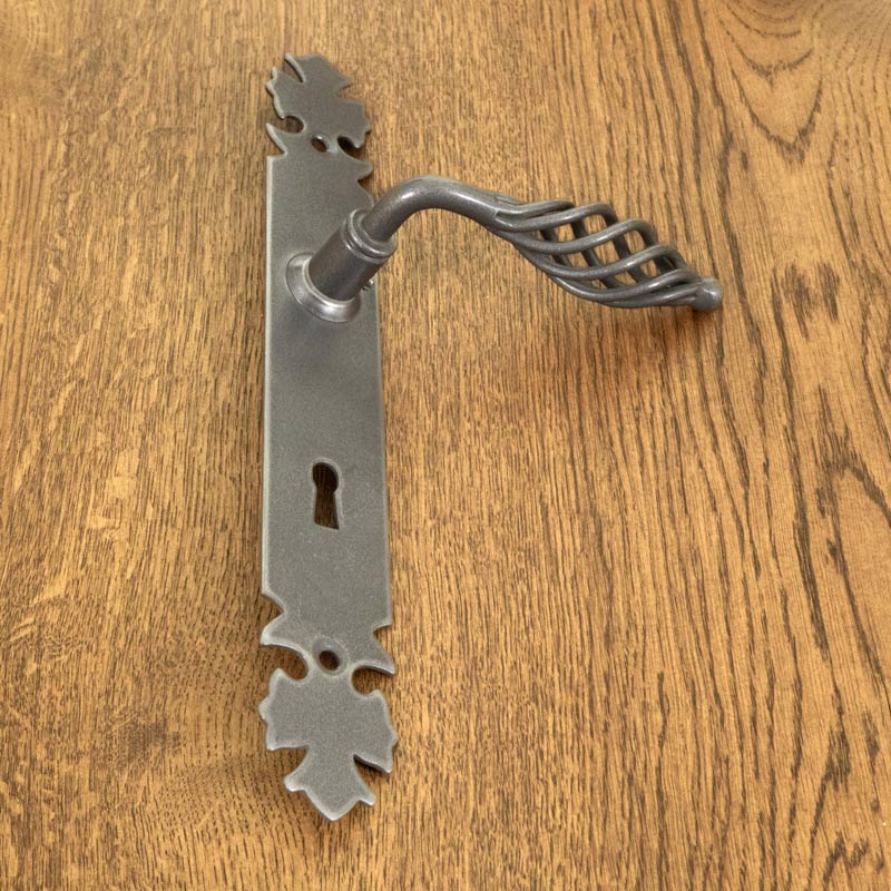 LAGOS Door Handle with Key Plate 72mm STEEL