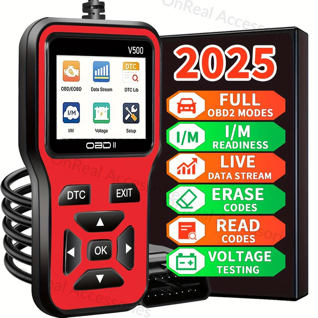 V500 Strumento Diagnostico Auto Universale OBD2 con Schermo per Rilevamento e Decodifica Precisa dei Guasti