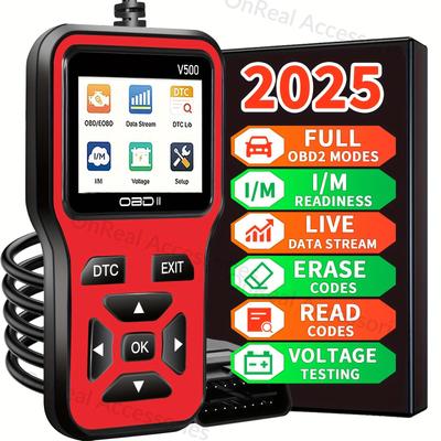 V500 Universelles OBD2 Auto-Diagnosewerkzeug mit Bildschirm für genaue Fehlererkennung und Dekodierung