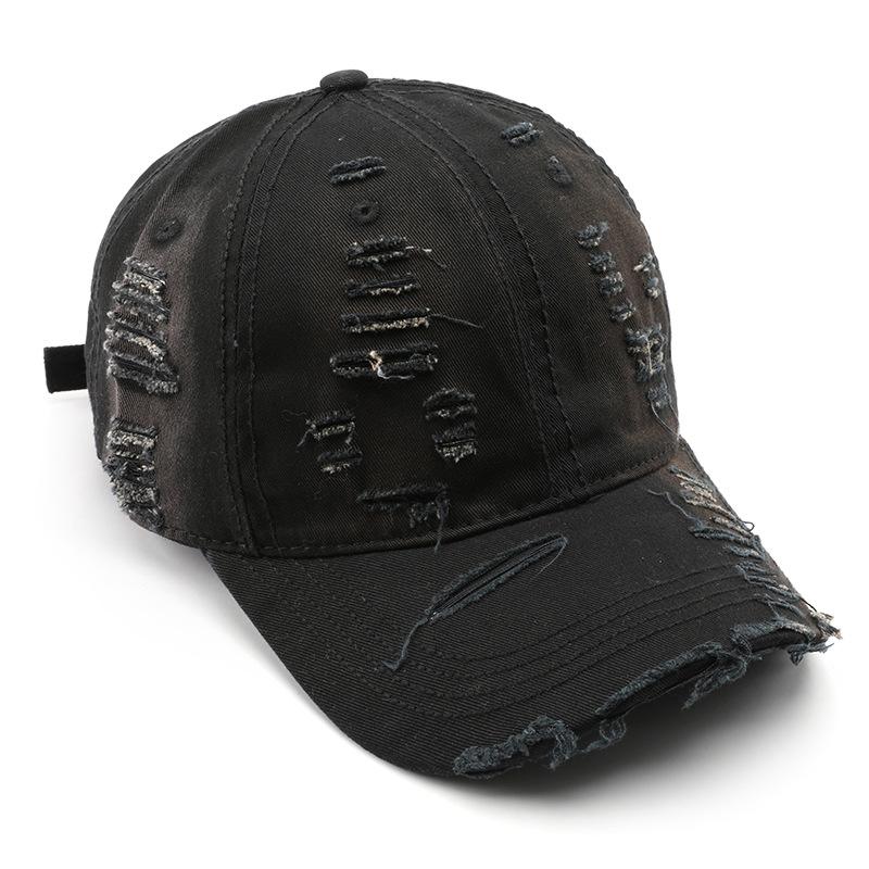 Spring and Autumn Solid Color Washed Hole Light Board Baseball Cap Outdoor Travel Sunscreen Shade Cap
