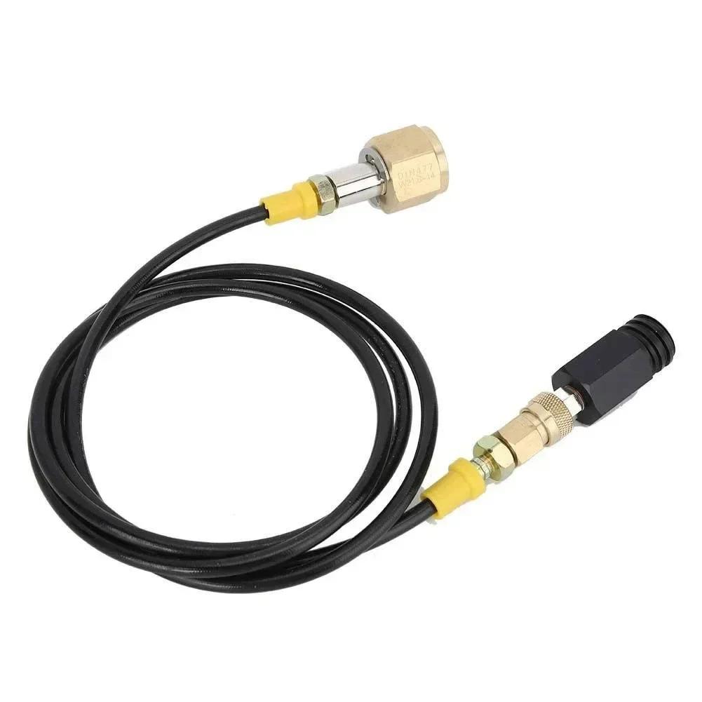 Tank Hose Adapter for Soda with 1 5M High Pressure Nylon Hose and Brass Connector Featuring W21 8 14 DIN477 Thread Compatibility