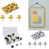 30Pcs Flat Head Push Pin I Shape Metal Push Pins for Bulletin Board Cork Notice Board Pin Thumb Tacks Drawing Pins