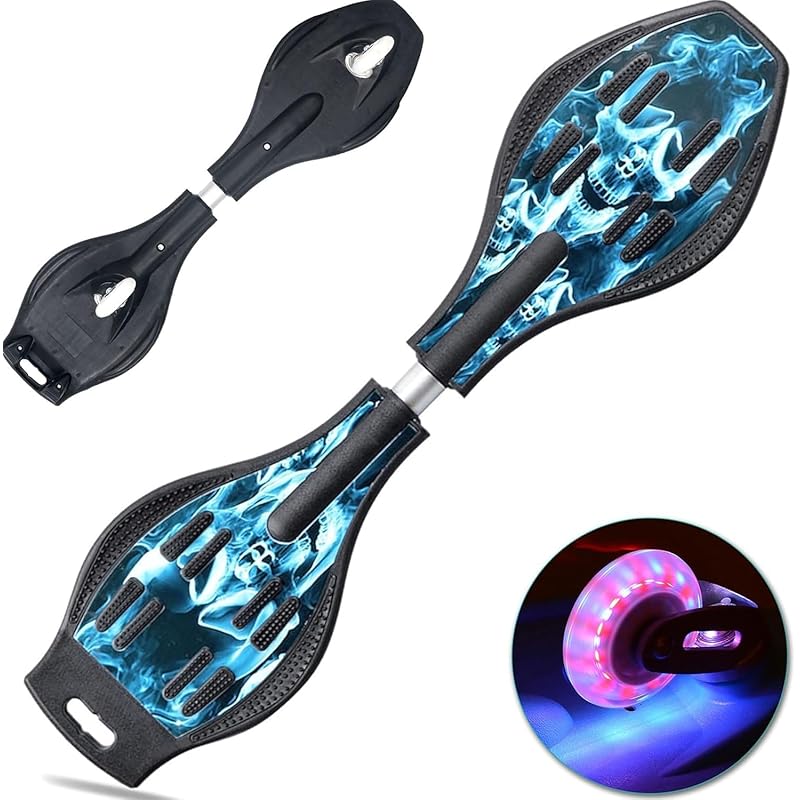 

Дитячий скейтборд AISFA Braveboard, S-борд, Блейдборд, Брейвборд, Іграшка для гри на вулиці з колесами, що світяться, Подарунок для дівчаток і хлопчиків, Подарунок на день народження