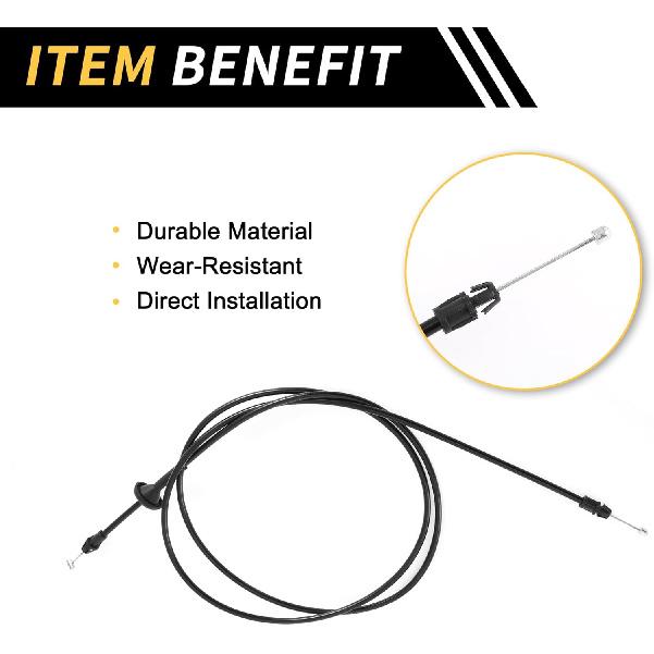 1 Pcs Hood Latch Release Cable for Ford F-250 F-350 F-450 Super Duty 2011-2016 Front Hood Release Cable Hood Lock Control Cable No.BC3Z16916A Black