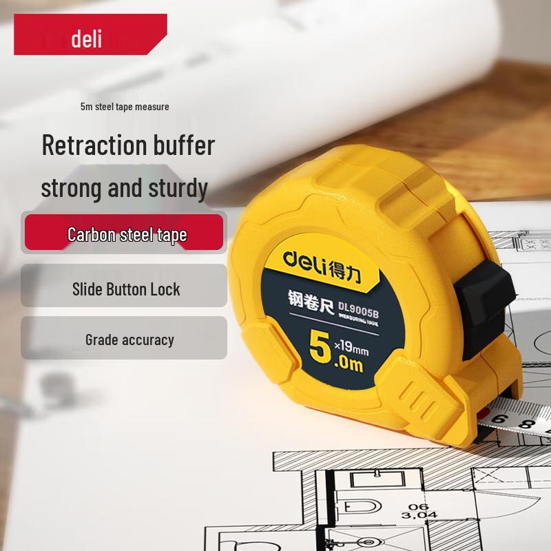 Deli 5-Meter Steel Tape Measure
