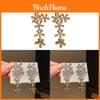 Elegant Silver Flower Earrings With Zirconia For Womens Fashion And Office Wear