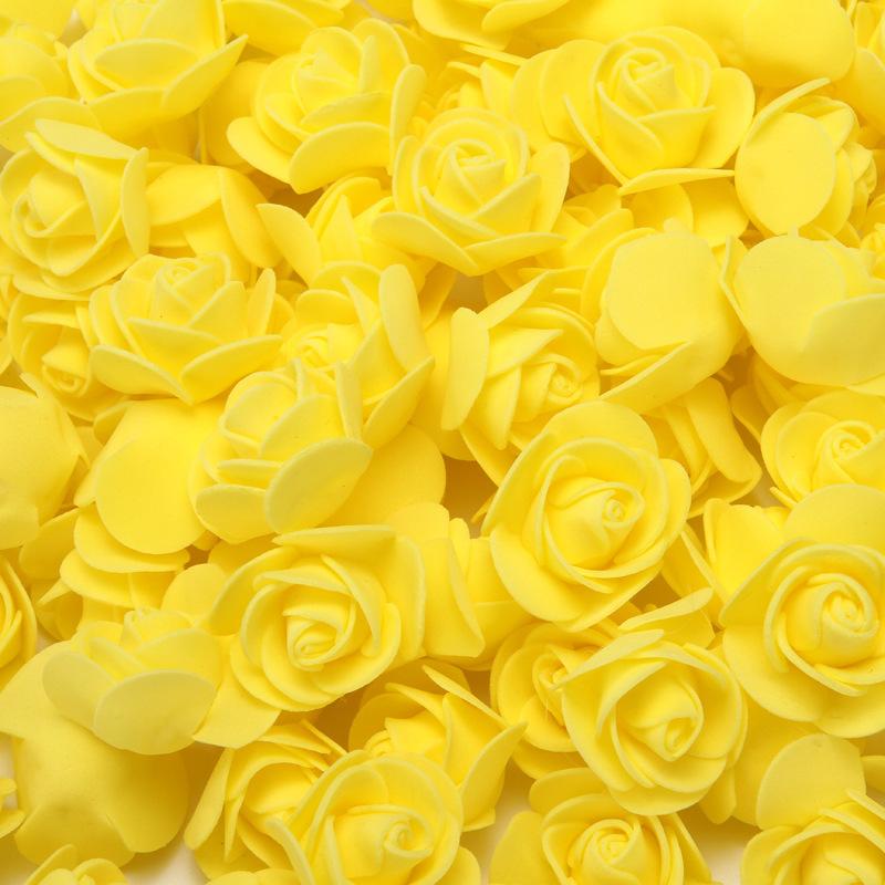 Uflower 100Pcs Artificial Foam Rose Flowers Head PE Fake Flower for Wedding Party Home Dceor DIY Bear Rose Valentines Day Gifts