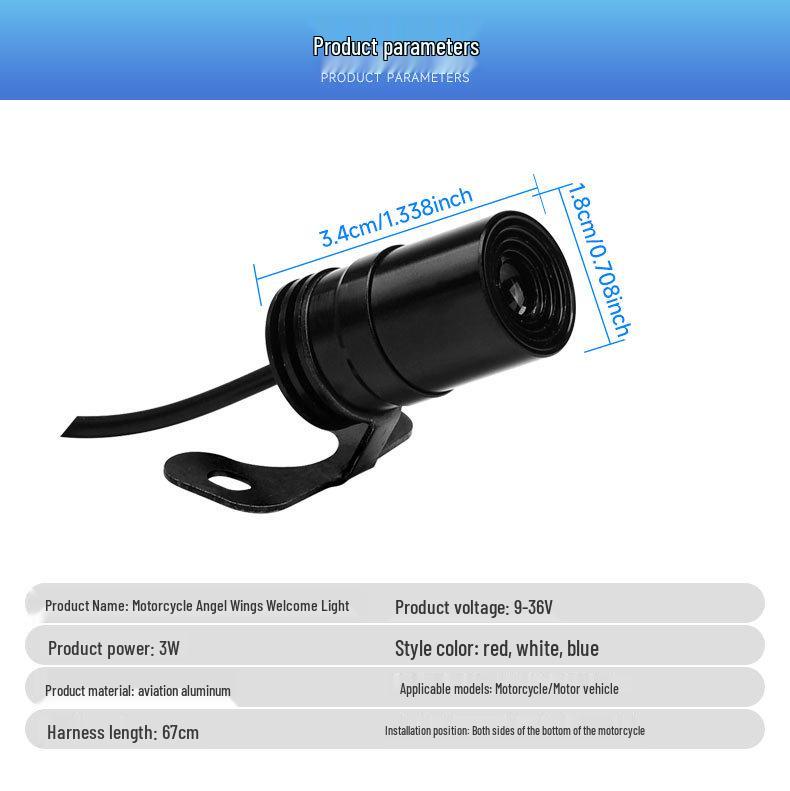 Angel Wings Motorcycle Projection Light: Universal Atmosphere Ground Lights
