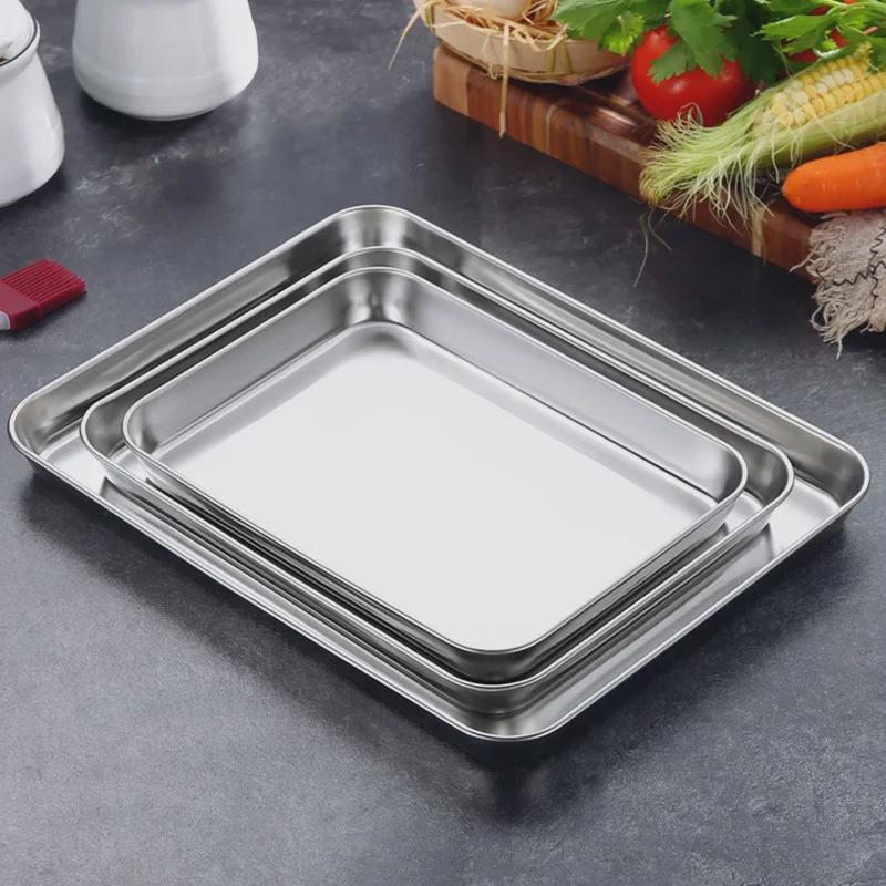 Stainless Steel Rectangular Barbecue Tray