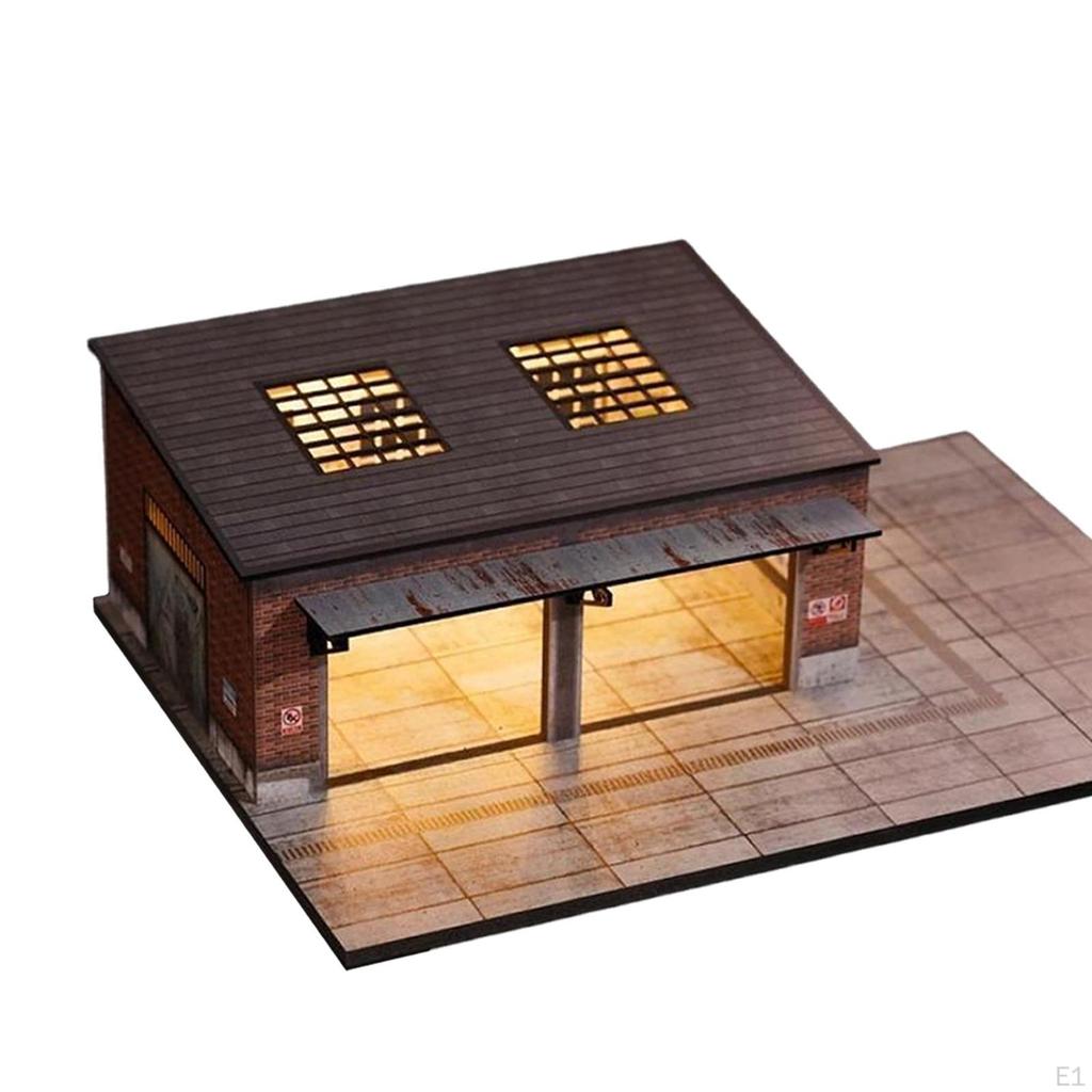 1/64 Warehouse Scene Model Miniature Industrial Building Ornament Background Accessories Simulation