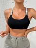 U Neck Silver Ribbon Tank Top Dzianinowy Halter Crop Top Kobiety Lato Camis Klatka piersiowa Camisole Moda Casual Tuba Damska Bezrękawnik Cropped Kamizelka