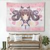 1 Stück Süßes Kawaii Anime Mädchen Wandteppich Cartoon Wandbehang Dekor für Wohnheim Schlafzimmer Perfektes Geschenk für Anime-Fans