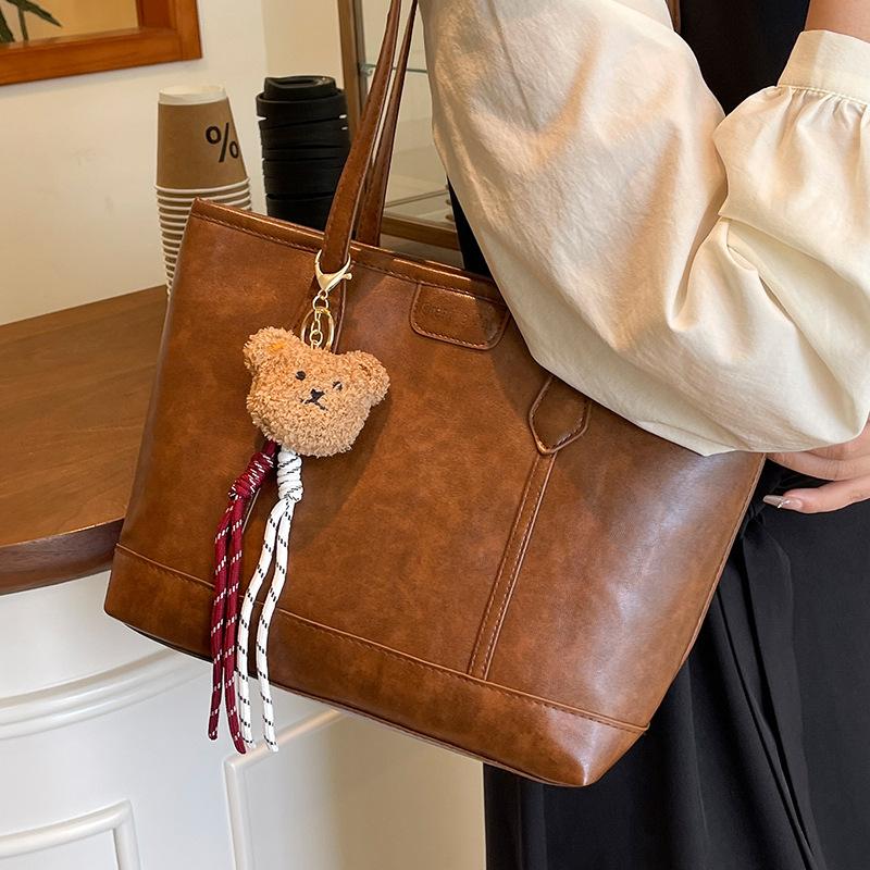 Borsa retrò di grande capacità, Borsa tote alla moda, Semplice borsa a tracolla per il pendolare