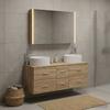 Bathroom Furniture Set 4 pcs Sonoma Oak Engineered Wood and Glass