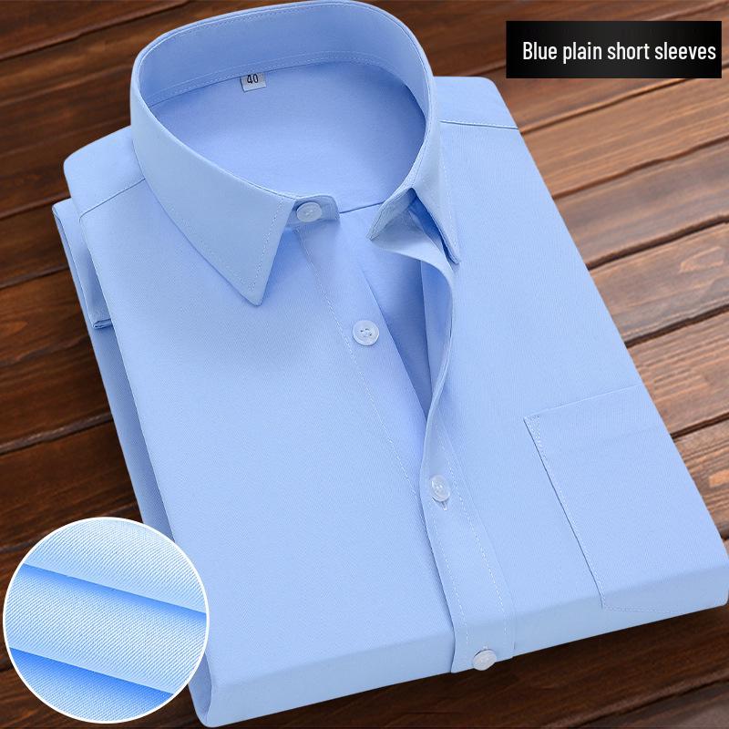 Men's Korean Style Long/Short Sleeve White Shirt - Casual & Formal Wear for Spring & Summer