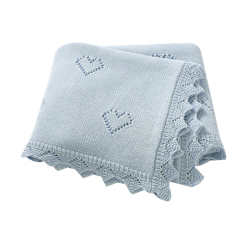 Baby Blankets Knitted 90*70cm Ultra-Soft Cotton Newborn Infant Boys Girls Comforter Stroller Bedding Swaddle Wrap Sleeping Stuff