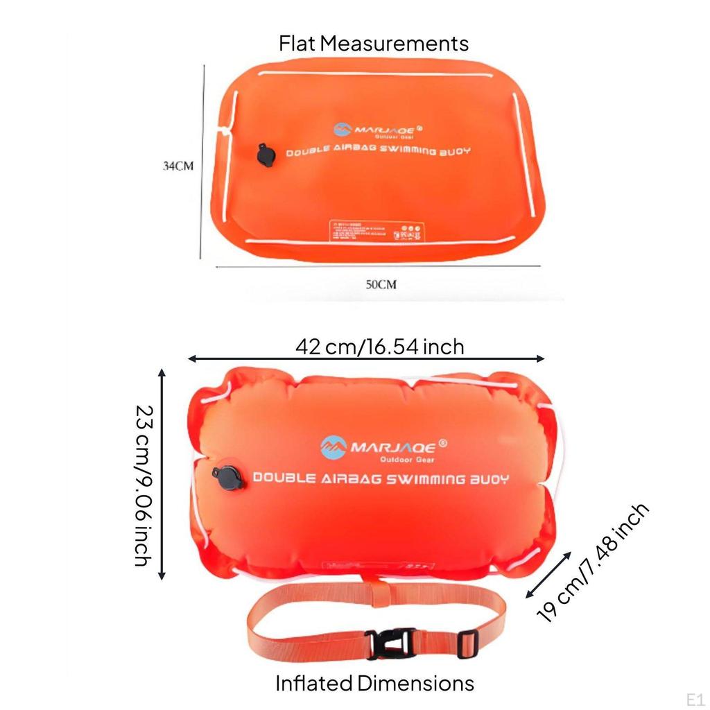 Double Swimming Buoy 12KG Buoyancy Inflatable Swim Float Easy To Inflate Outdoor for