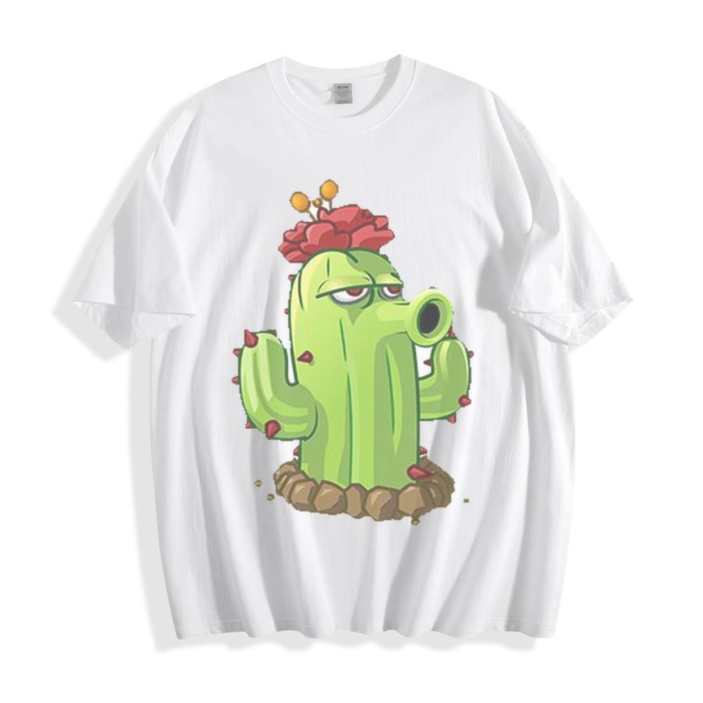 Blooming Cactus PVZ T-Shirt - Spiky Floral Defender Unisex Tee