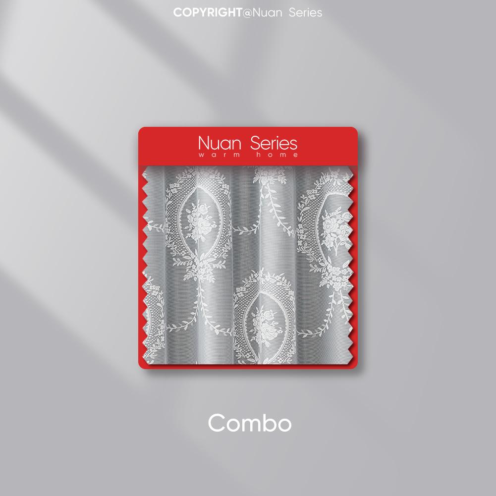 

1 шт. серия Nuan 70-80% затемняющие темно-серые затемняющие шторы и чисто-белые кружевные прозрачные двухслойные шторы для гостиной, спальни, домашнего декора W100cm x L130cm темно серый