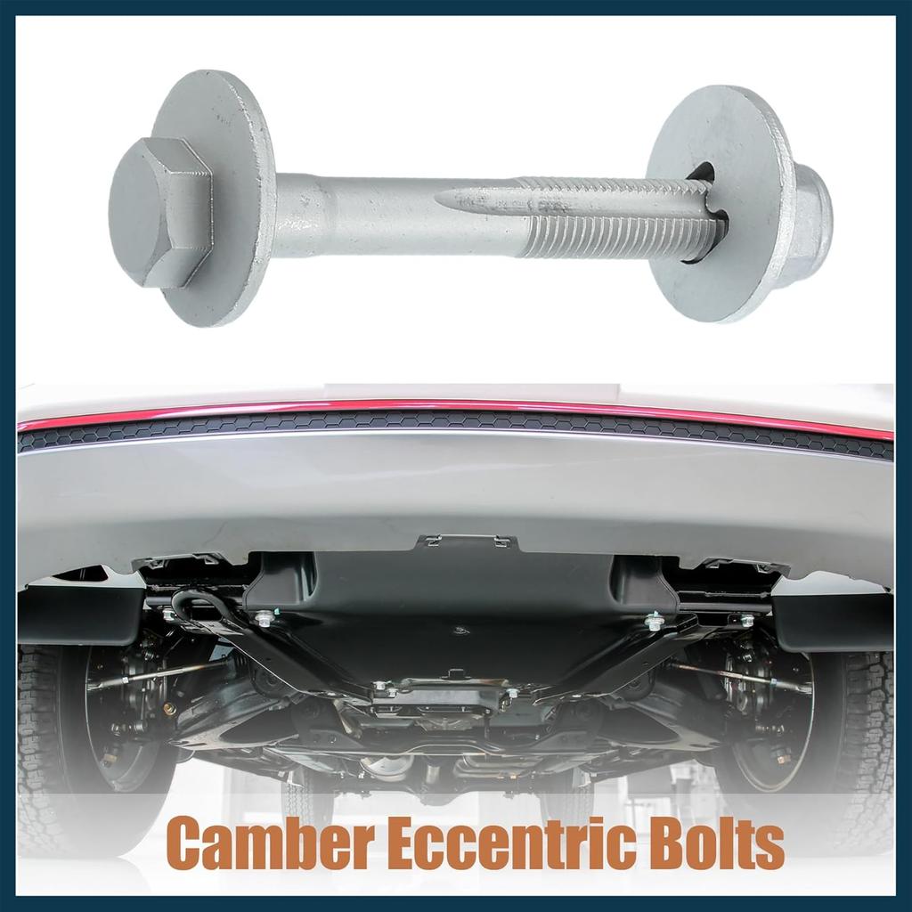 Car Camber Adjusting Eccentric Bolts Lockout Kit Suspension Control Arm Repair Bolt for Volkswagen SportWagen 2010-2019 No.1K0501387D 2 Set