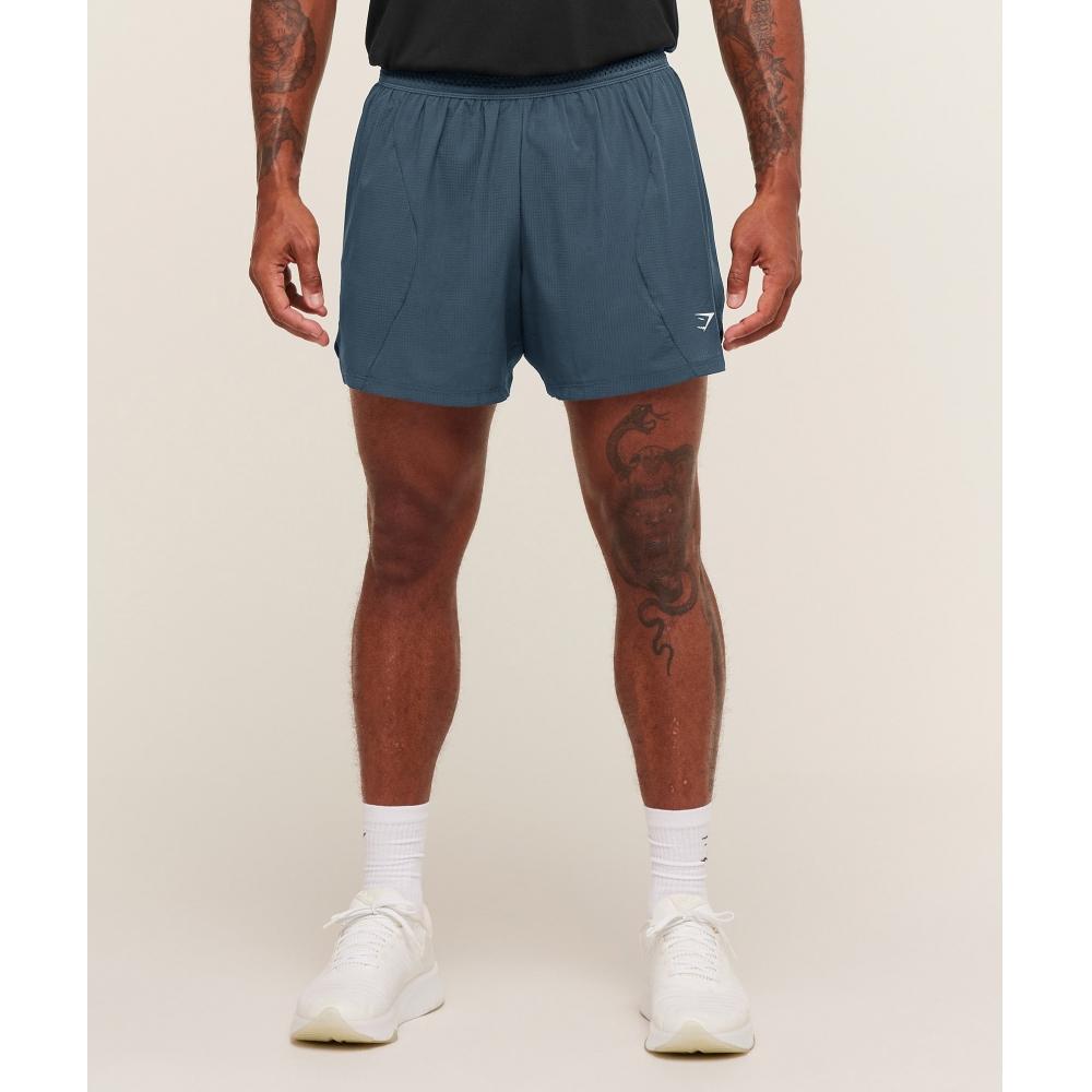 Gymshark Running 5  Shorts Gs Stealth Blue A3b9q Ud6s