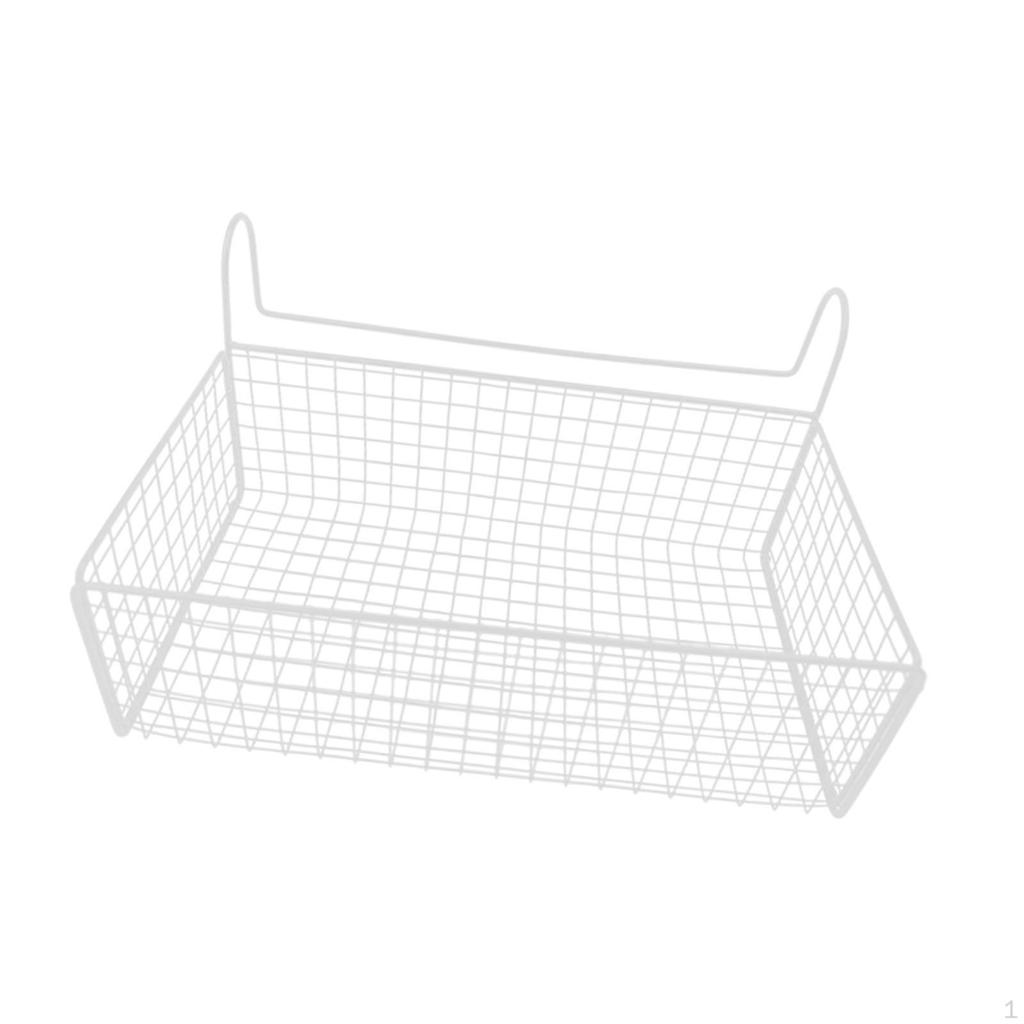 Bedside Hanging Storage Basket Beside Shelf Iron Rack Organizer for Cubical Wall Dormitory Apartment